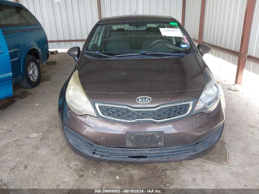 2012 Kia Rio Ex/Sx VIN: KNADN4A31C6093158 Lot: 39688853