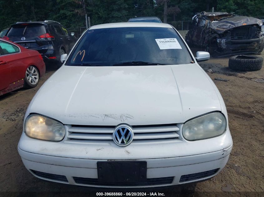 2000 Volkswagen Golf Gl VIN: WVWBC21J9YW502808 Lot: 39688860