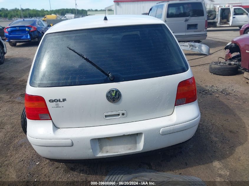 2000 Volkswagen Golf Gl VIN: WVWBC21J9YW502808 Lot: 39688860