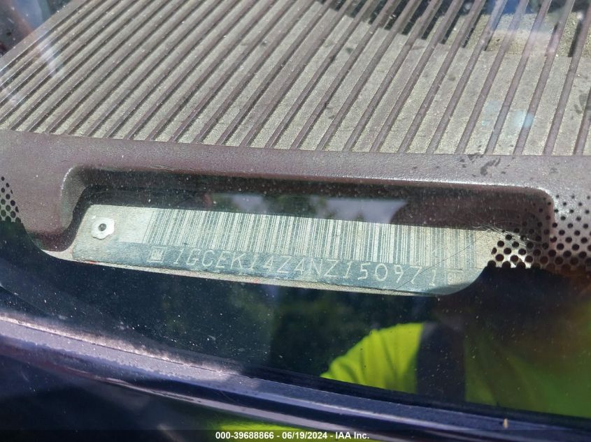 1992 Chevrolet Gmt-400 K1500 VIN: 1GCEK14Z4NZ150971 Lot: 39688866