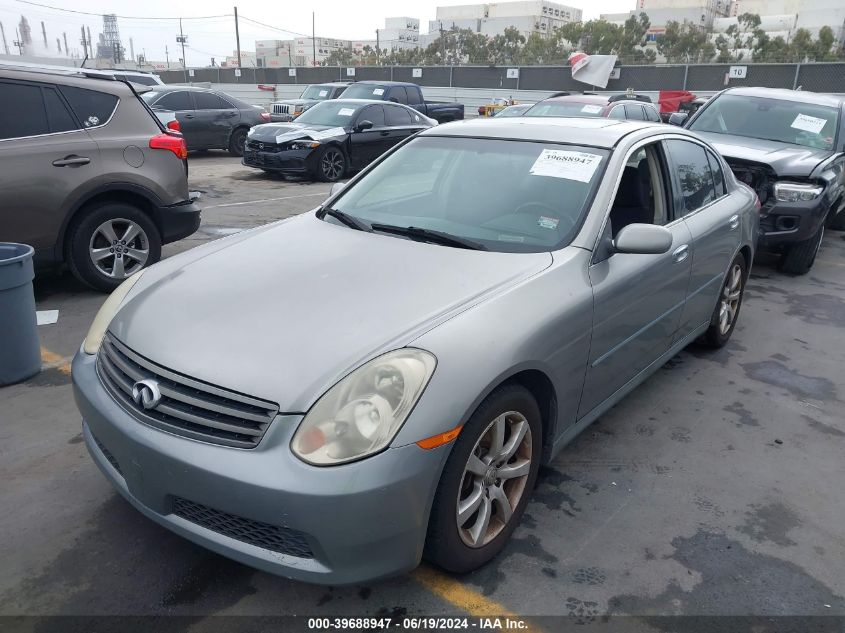 2006 Infiniti G35 VIN: JNKCV51E66M504042 Lot: 39688947