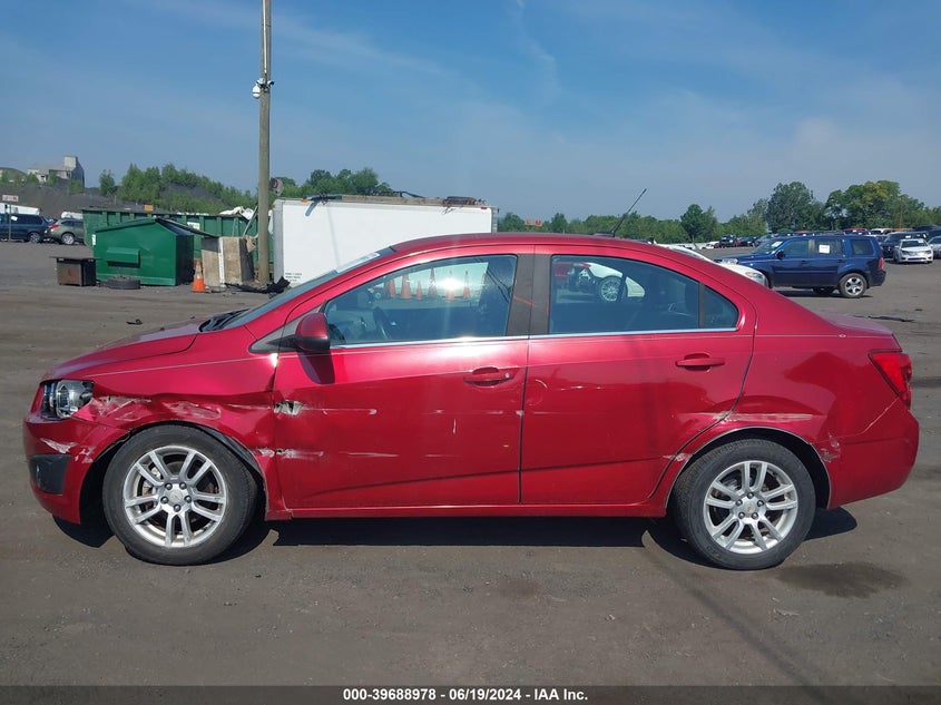 2012 Chevrolet Sonic Lt VIN: 1G1JC5SH8C4125166 Lot: 39688978