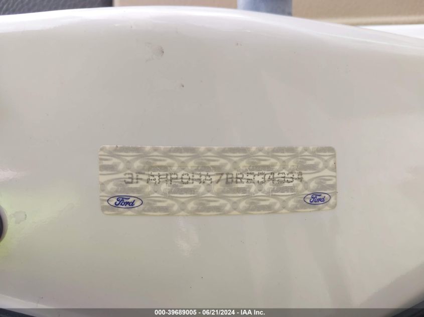 2011 Ford Fusion Se VIN: 3FAHP0HA7BR234334 Lot: 39689005