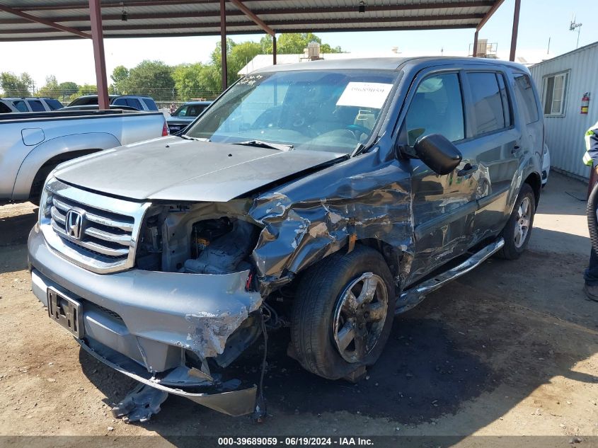 2012 Honda Pilot Lx VIN: 5FNYF3H22CB029708 Lot: 39689059