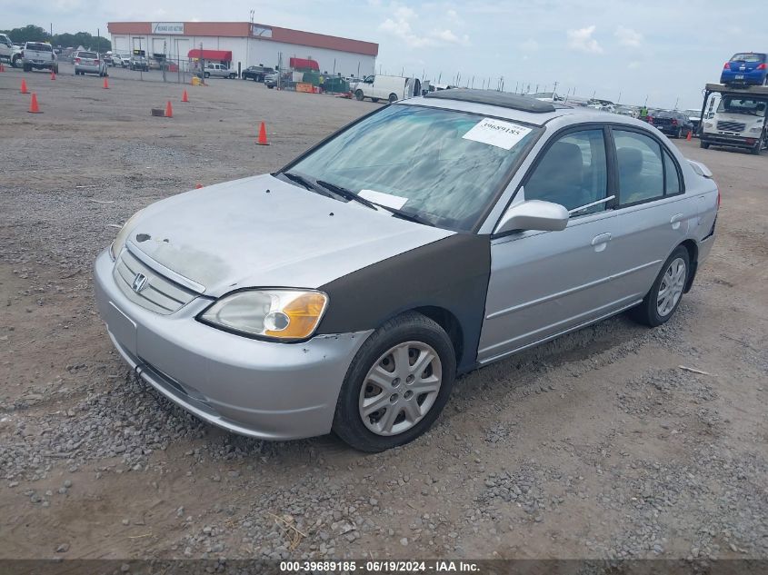 2003 Honda Civic Ex VIN: 1HGES267X3L001774 Lot: 39689185