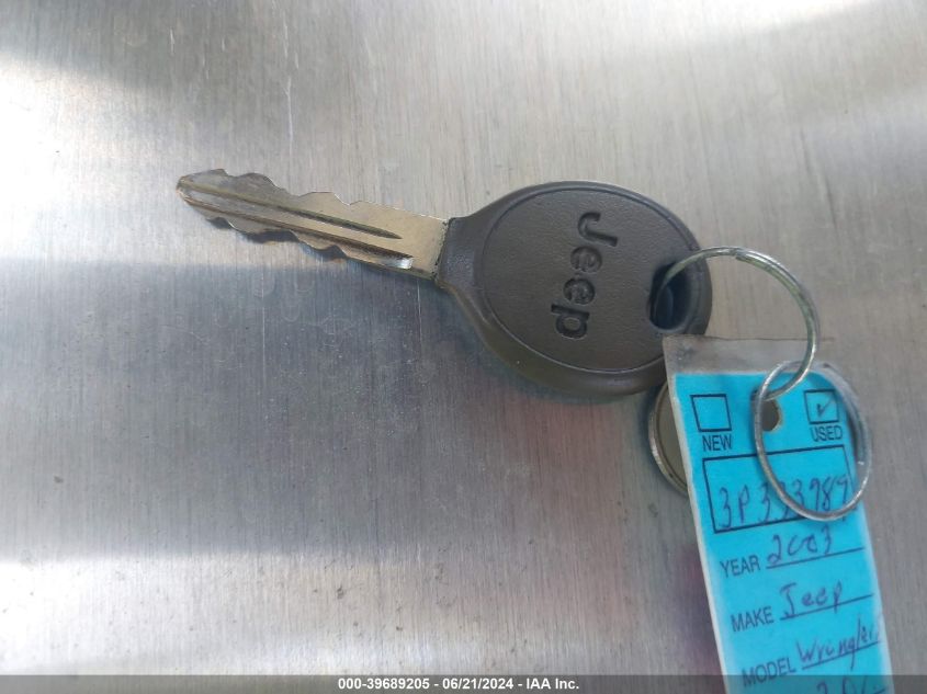 2003 Jeep Wrangler Sahara VIN: 1J4FA59S03P333989 Lot: 39689205