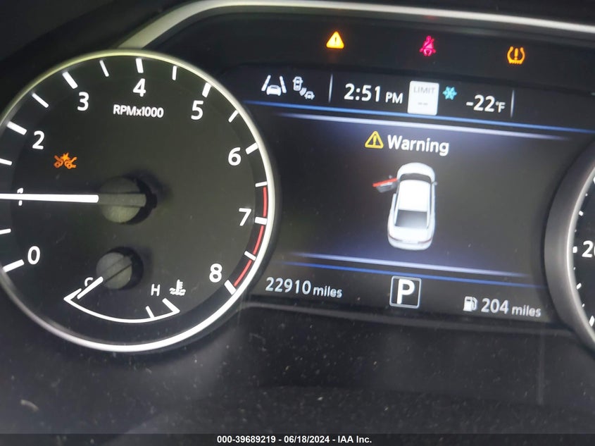 2023 Nissan Maxima Sv Xtronic Cvt VIN: 1N4AA6CV4PC510989 Lot: 39689219