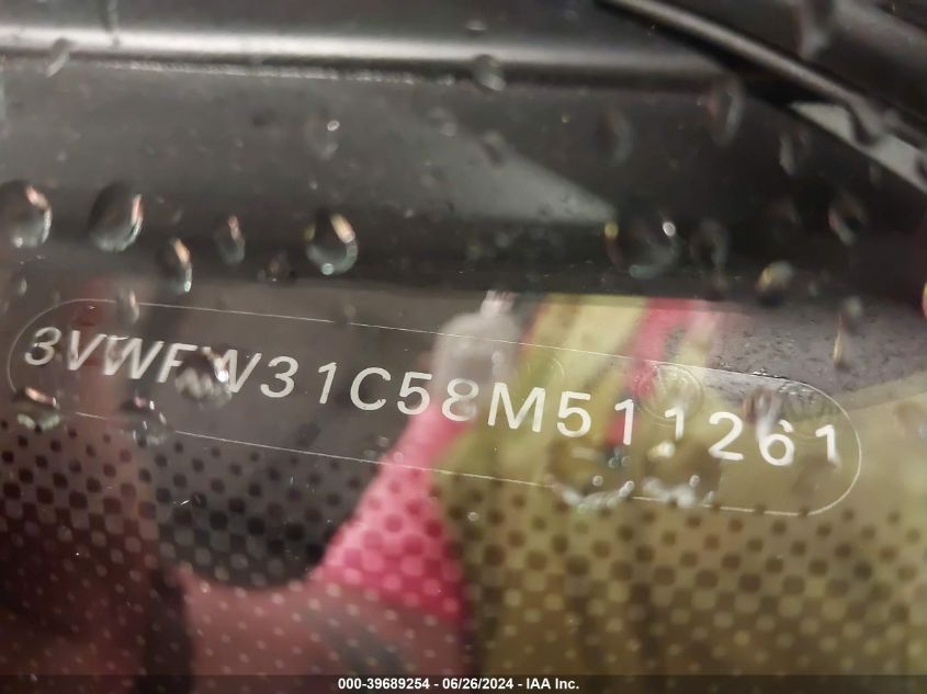 2008 Volkswagen New Beetle Black Tie Edition/Triple White VIN: 3VWFW31C58M511261 Lot: 39689254