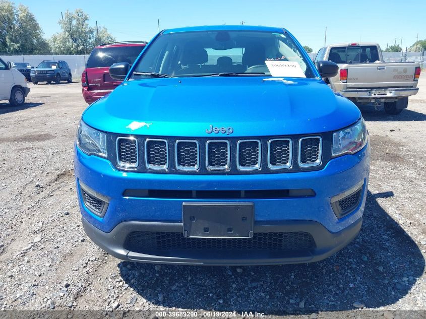 2021 Jeep Compass Sport VIN: 3C4NJDAB9MT537341 Lot: 39689290