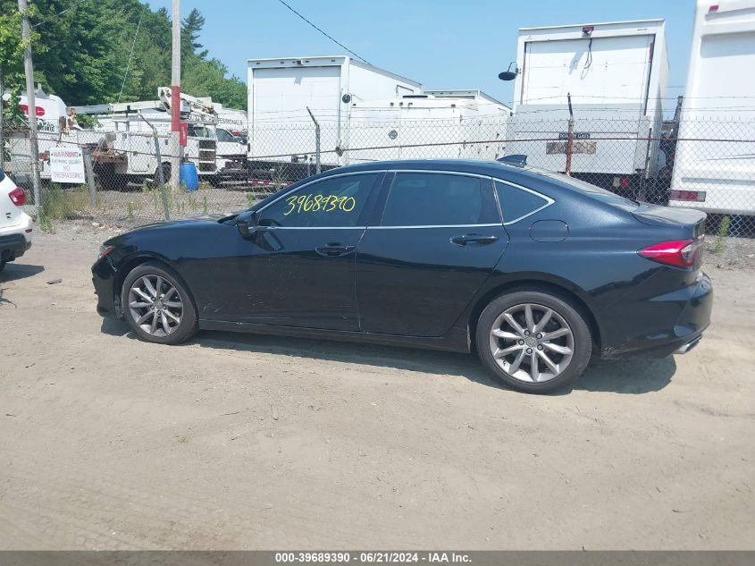 2021 Acura Tlx Standard VIN: 19UUB6F35MA003784 Lot: 39689390