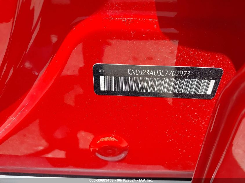 2020 Kia Soul Lx VIN: KNDJ23AU3L7702973 Lot: 39689459