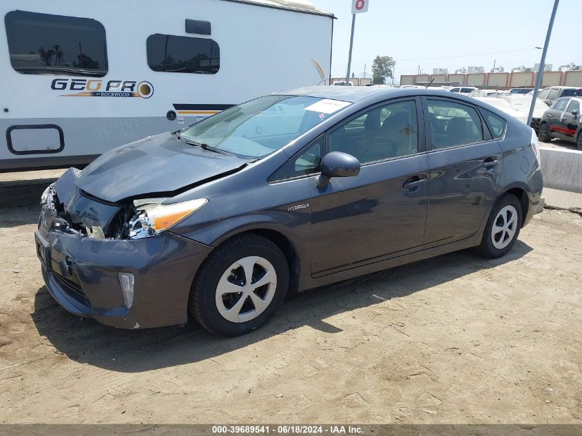 2013 Toyota Prius Two VIN: JTDKN3DU5D1726431 Lot: 39689541