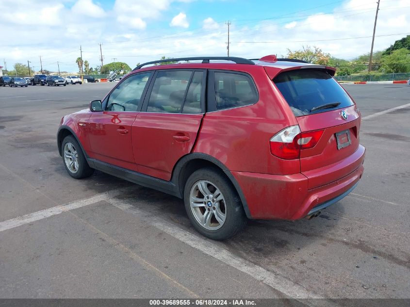 2006 BMW X3 3.0I VIN: WBXPA93486WD30334 Lot: 39689555