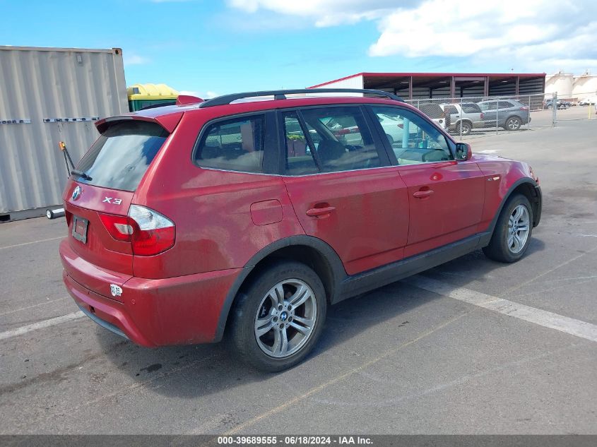 2006 BMW X3 3.0I VIN: WBXPA93486WD30334 Lot: 39689555