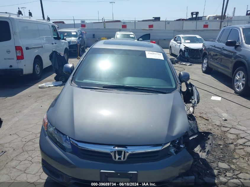 2012 Honda Civic Ex-L VIN: 19XFB2F99CE308012 Lot: 39689734