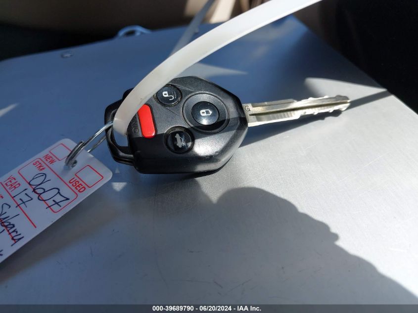 2017 Subaru Outback 2.5I VIN: 4S4BSAAC5H3202632 Lot: 39689790