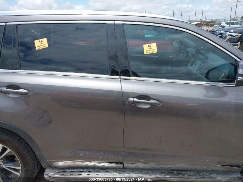 2016 Toyota Highlander Xle VIN: 5TDKKRFH0GS501160 Lot: 39689795