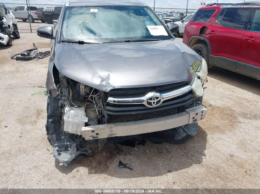 2016 Toyota Highlander Xle VIN: 5TDKKRFH0GS501160 Lot: 39689795