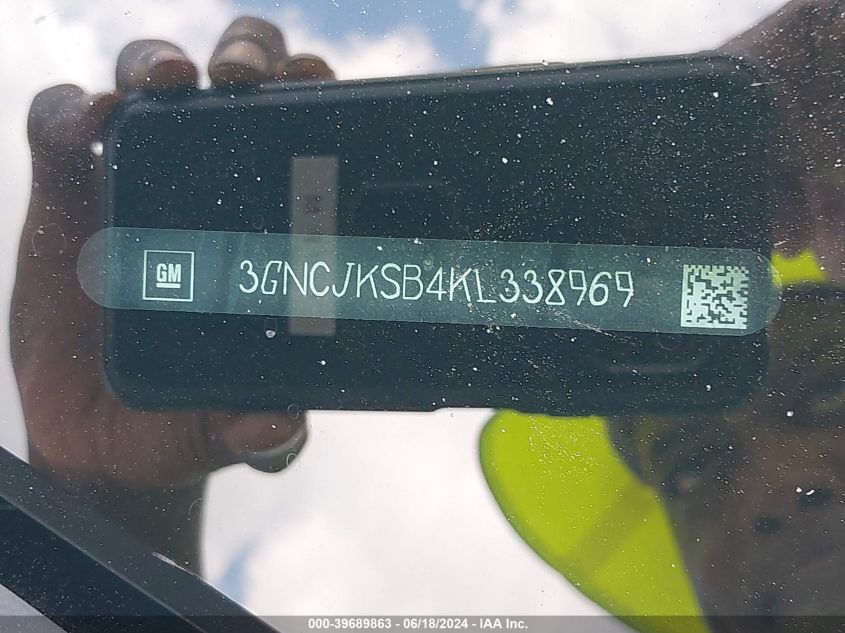 2019 Chevrolet Trax Ls VIN: 3GNCJKSB4KL338969 Lot: 39689863
