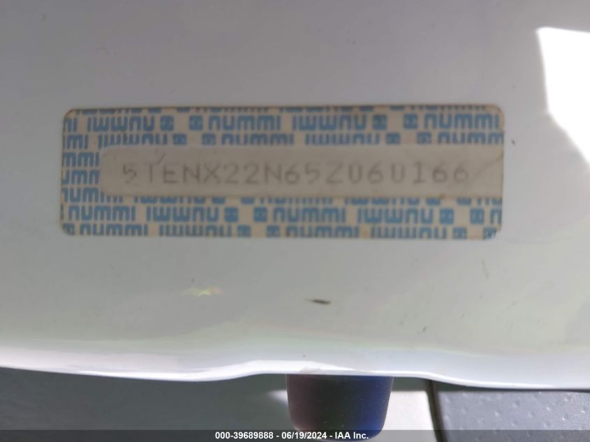 2005 Toyota Tacoma VIN: 5TENX22N65Z060166 Lot: 39689888