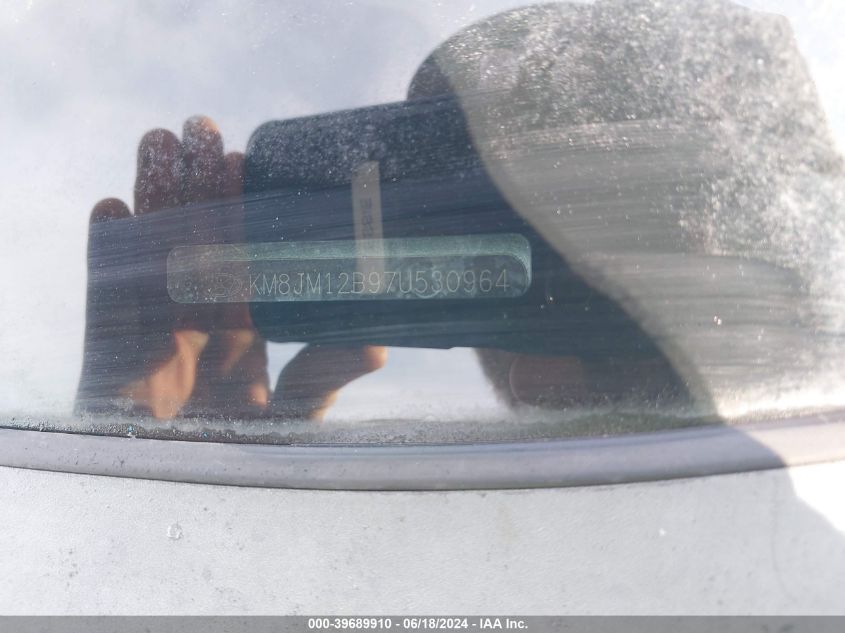 2007 Hyundai Tucson Gls VIN: KM8JM12B97U530964 Lot: 39689910