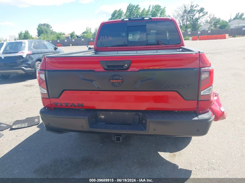 2022 Nissan Titan Pro-4X 4X4 VIN: 1N6AA1ED0NN100979 Lot: 39689915