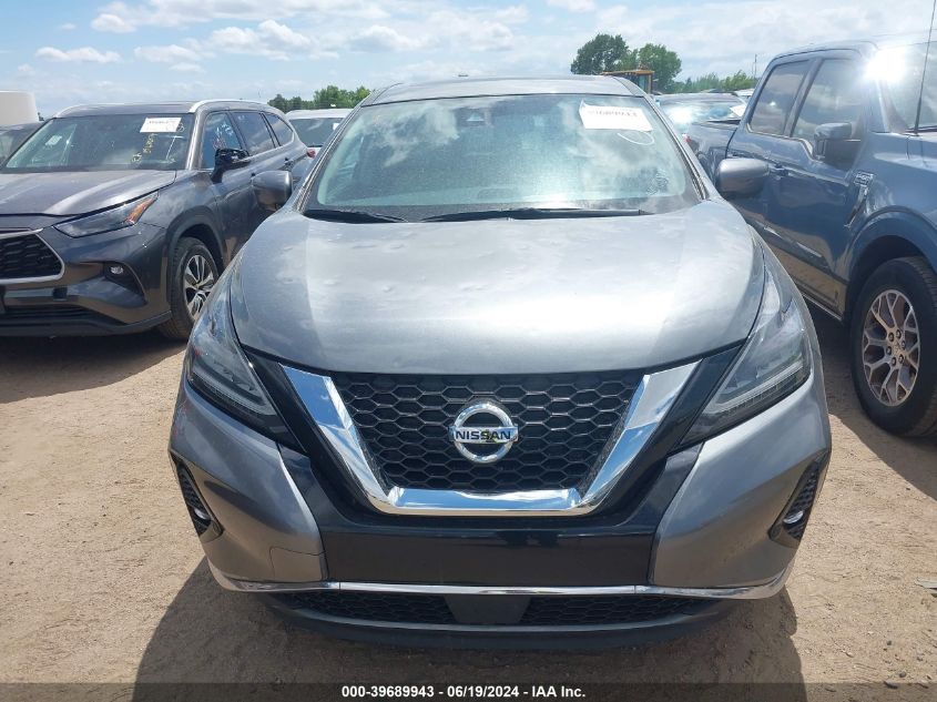 2022 Nissan Murano Sl Intelligent Awd VIN: 5N1AZ2CSXNC113815 Lot: 39689943