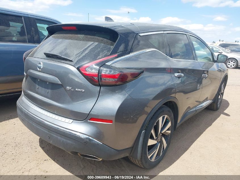 2022 Nissan Murano Sl Intelligent Awd VIN: 5N1AZ2CSXNC113815 Lot: 39689943