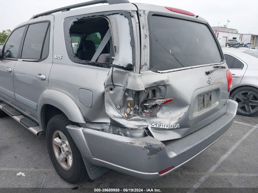 2005 Toyota Sequoia Sr5 V8 VIN: 5TDZT34A75S262430 Lot: 39689988