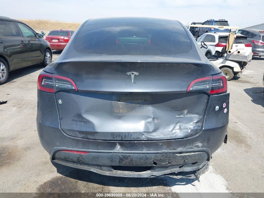 2021 Tesla Model Y Long Range Dual Motor All-Wheel Drive VIN: 5YJYGDEE6MF173202 Lot: 39690005