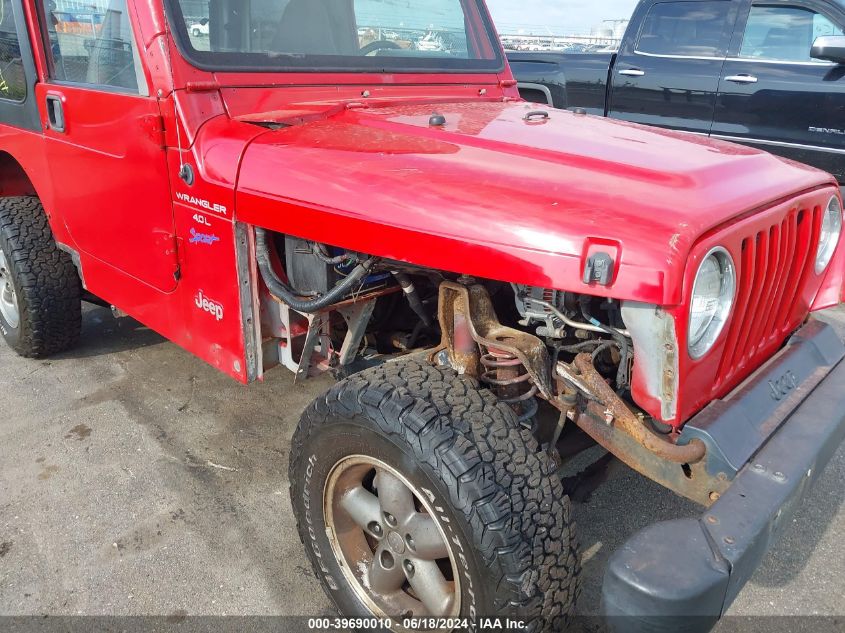 1997 Jeep Wrangler Sport VIN: 1J4FY19S1VP513733 Lot: 39690010