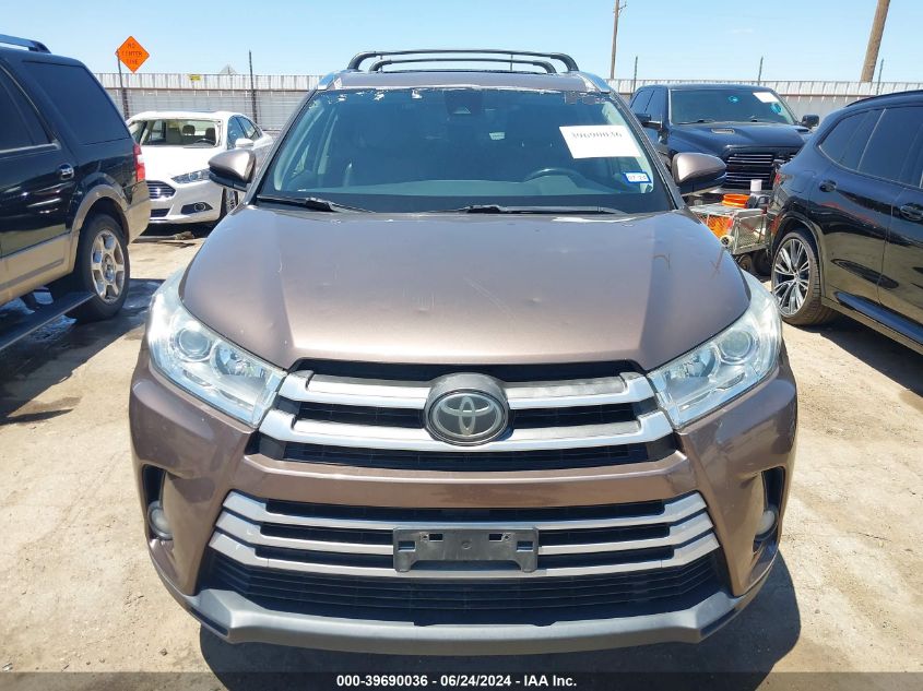2017 Toyota Highlander Xle VIN: 5TDJZRFH1HS443391 Lot: 39690036