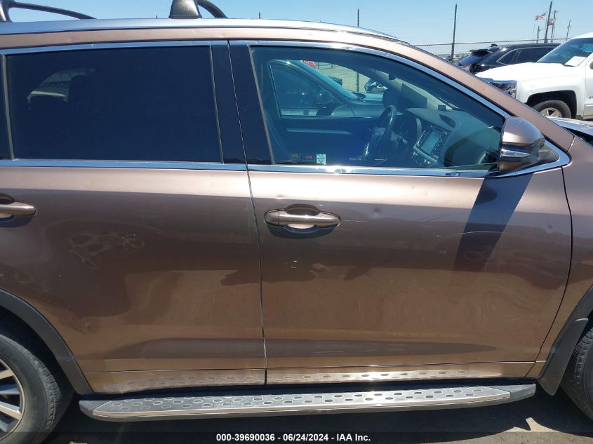 2017 Toyota Highlander Xle VIN: 5TDJZRFH1HS443391 Lot: 39690036