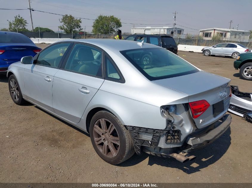 2010 Audi A4 2.0T Premium VIN: WAUBFAFL7AN004563 Lot: 39690084