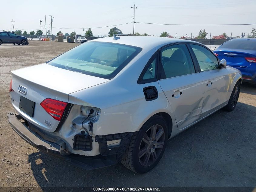 2010 Audi A4 2.0T Premium VIN: WAUBFAFL7AN004563 Lot: 39690084