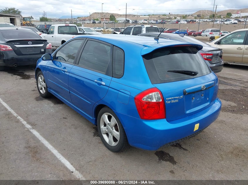 2008 Kia Spectra5 Sx VIN: KNAFE161485014786 Lot: 39690088
