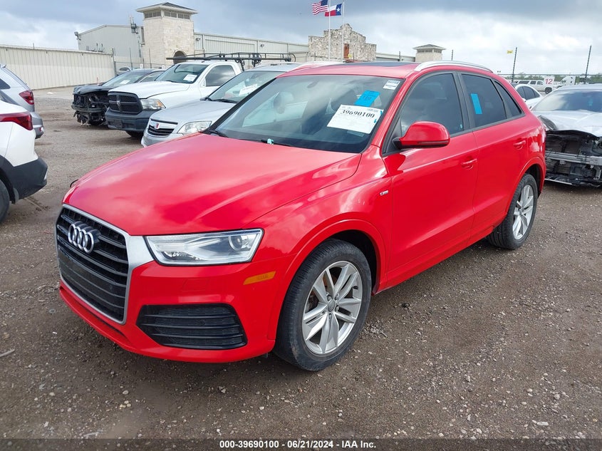 2018 Audi Q3 2.0T Premium/2.0T Sport Premium VIN: WA1BCCFSXJR016238 Lot: 39690100