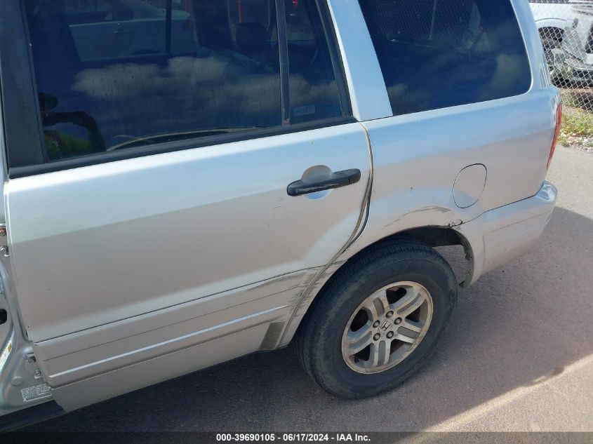 2004 Honda Pilot Ex-L VIN: 2HKYF18504H516231 Lot: 39690105