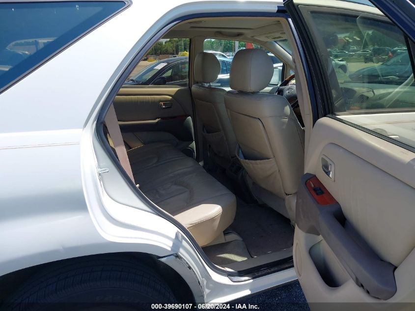 2001 Lexus Rx 300 VIN: JTJGF10U810096965 Lot: 39690107