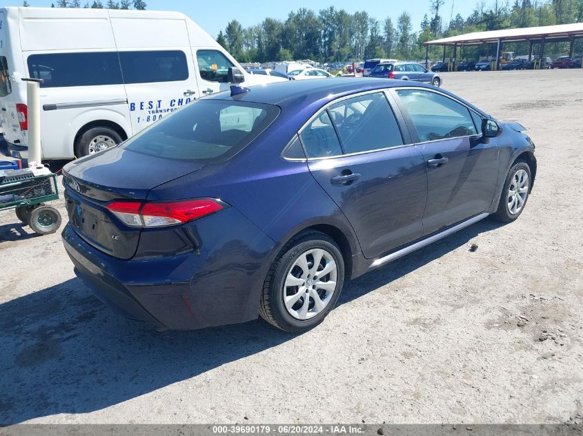 2021 Toyota Corolla Le VIN: 5YFEPMAE6MP256268 Lot: 39690179