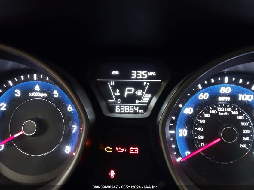 2014 Hyundai Elantra Se VIN: 5NPDH4AE0EH539871 Lot: 39690247