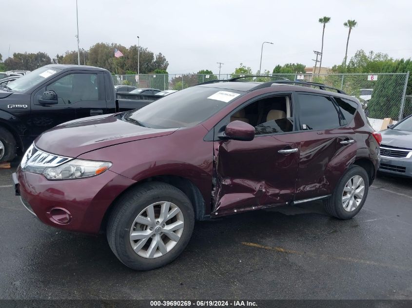 2013 Nissan Murano Sv VIN: JN8AZ1MU6DW208582 Lot: 39690269