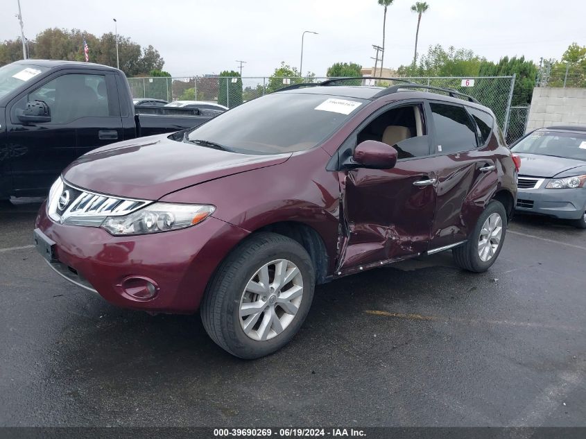 2013 Nissan Murano Sv VIN: JN8AZ1MU6DW208582 Lot: 39690269