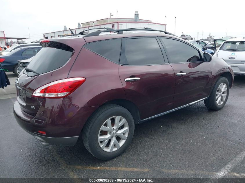 2013 Nissan Murano Sv VIN: JN8AZ1MU6DW208582 Lot: 39690269