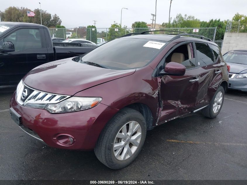 2013 Nissan Murano Sv VIN: JN8AZ1MU6DW208582 Lot: 39690269