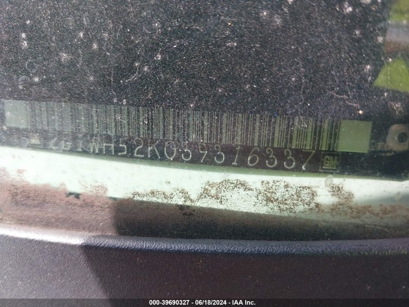 2003 Chevrolet Impala Ls VIN: 2G1WH52K039316337 Lot: 39690327