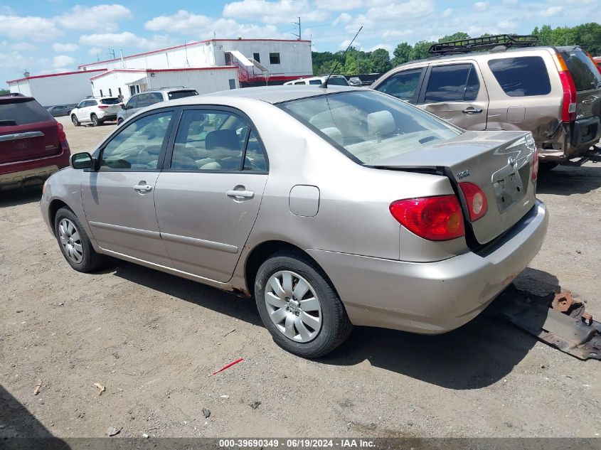 2003 Toyota Corolla Ce/Le/S VIN: 2T1BR38E23C080315 Lot: 39690349