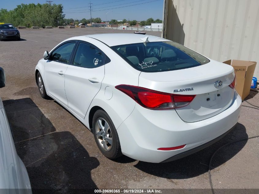 2014 Hyundai Elantra Se VIN: 5NPDH4AEXEH516159 Lot: 39690365