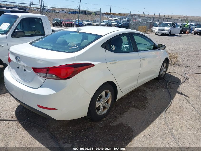 2014 Hyundai Elantra Se VIN: 5NPDH4AEXEH516159 Lot: 39690365