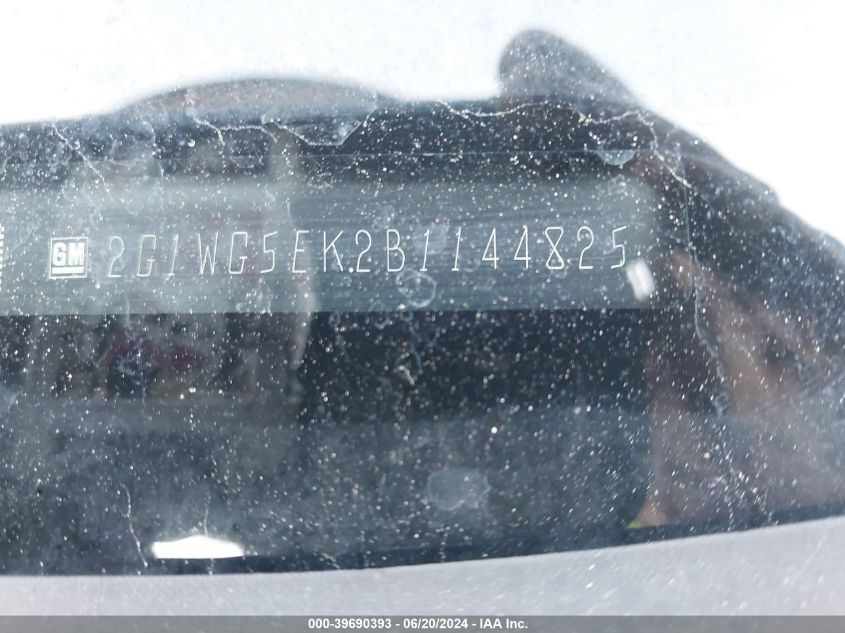 2011 Chevrolet Impala VIN: 2G1W65EK2B1144825 Lot: 39690393